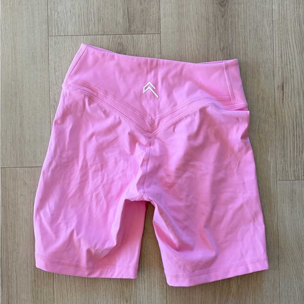 Oner Active High-Waist Pink Women’s Bike Shorts - Picture 2 of 3